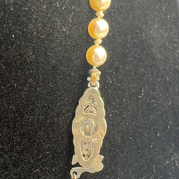 Cultured Pearl Necklace with Gold Clasp - Picture 9 of 11